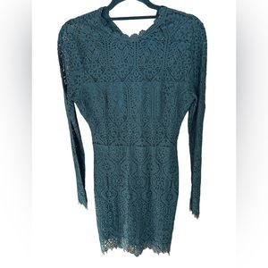 Lulu's Lace Shear Black Cocktail Dress Size S- NWT